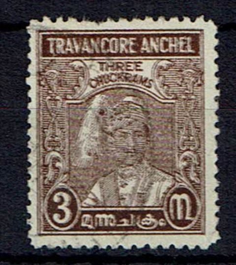 Image of Indian Feudatory States ~ Travancore SG 67a FU British Commonwealth Stamp